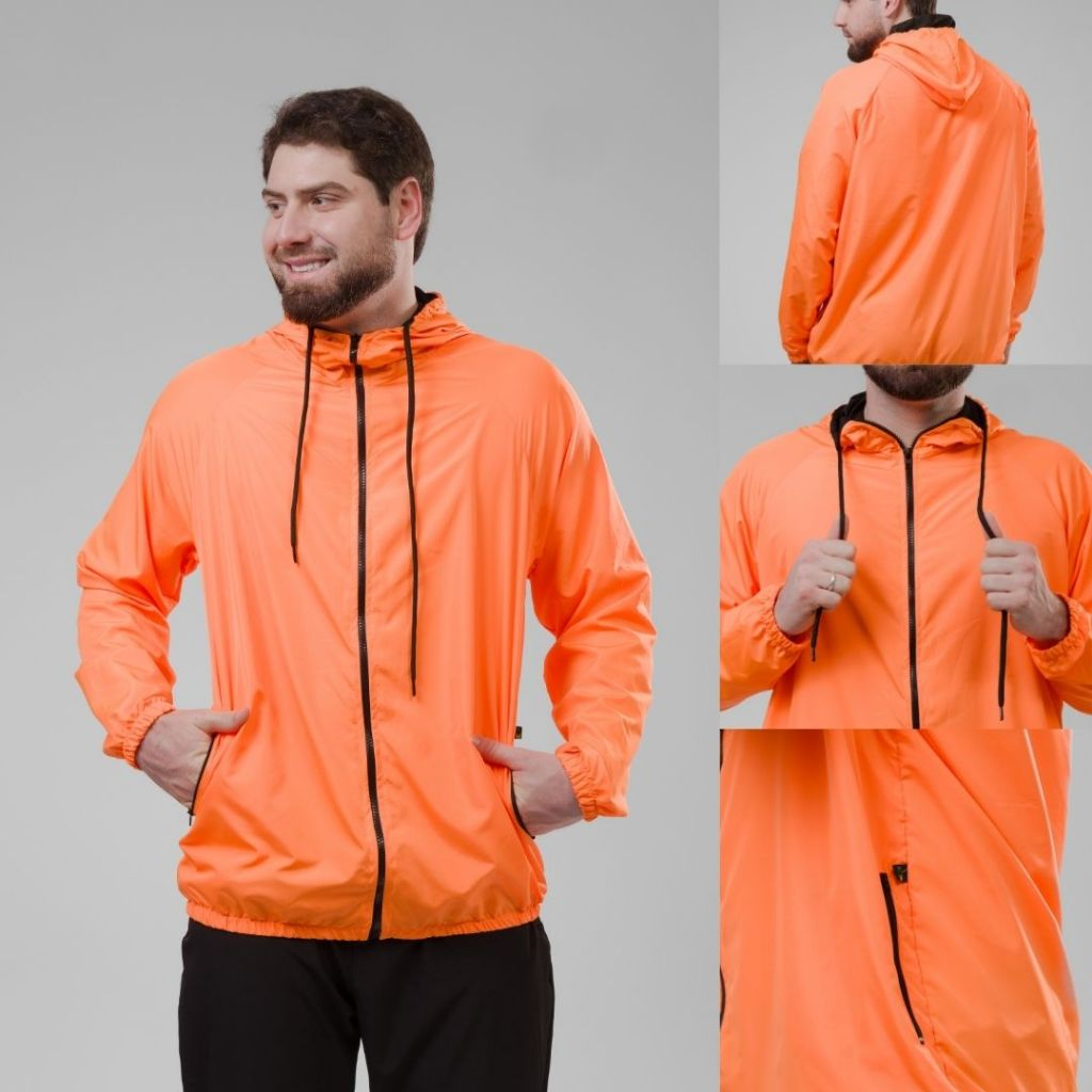 Jaqueta Corta Vento Masculina – Leve, Repelente à Água, FPU50 – Sportswear