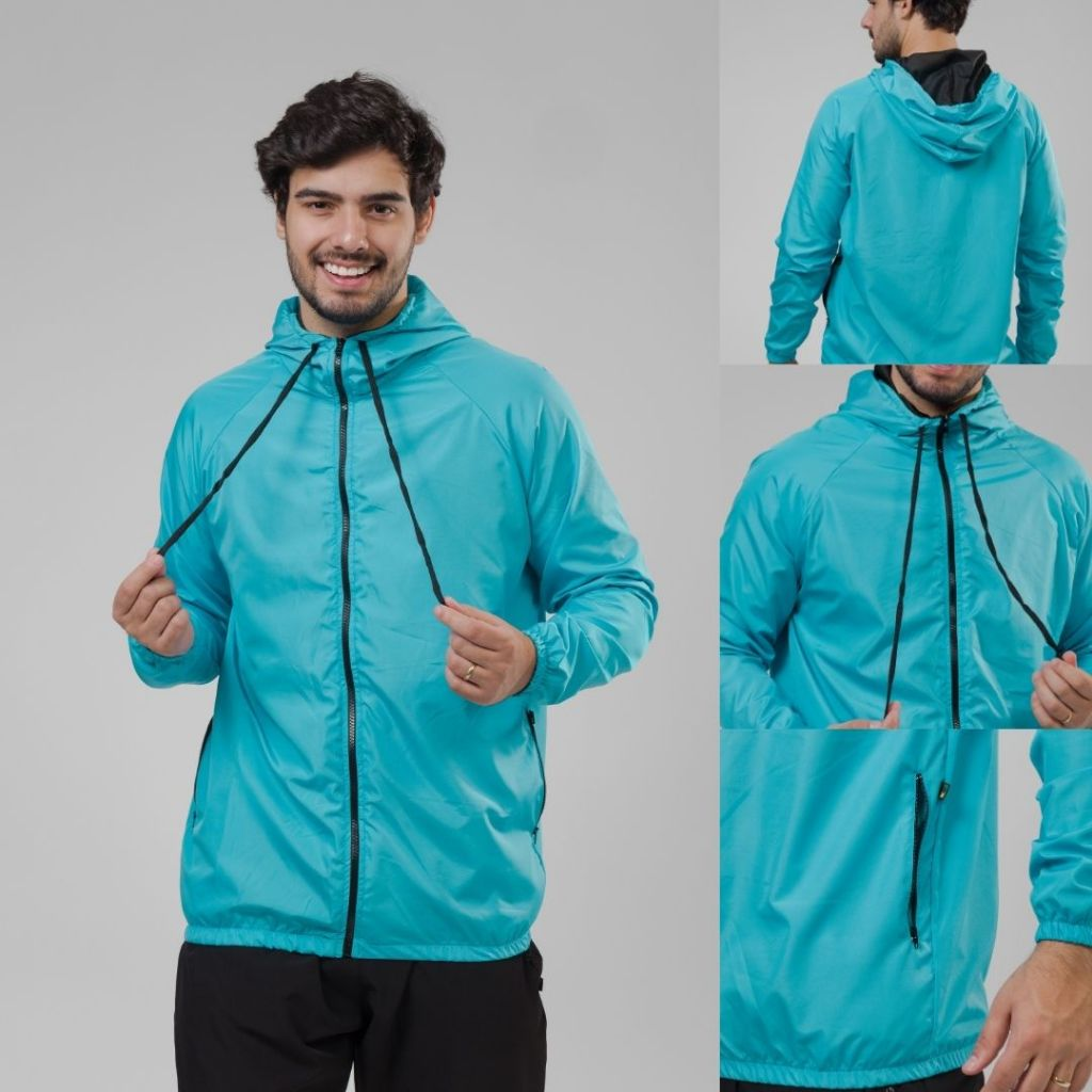 Jaqueta Corta Vento Masculina – Leve, Repelente à Água, FPU50 – Sportswear