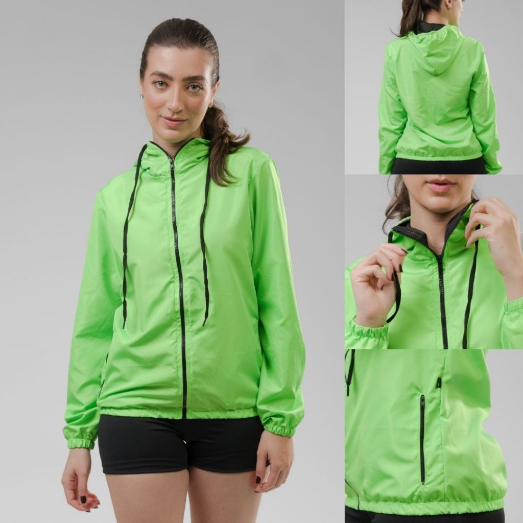 Jaqueta Corta Vento Feminina – Leve, Repelente à Água, FPU50 – Sportswear