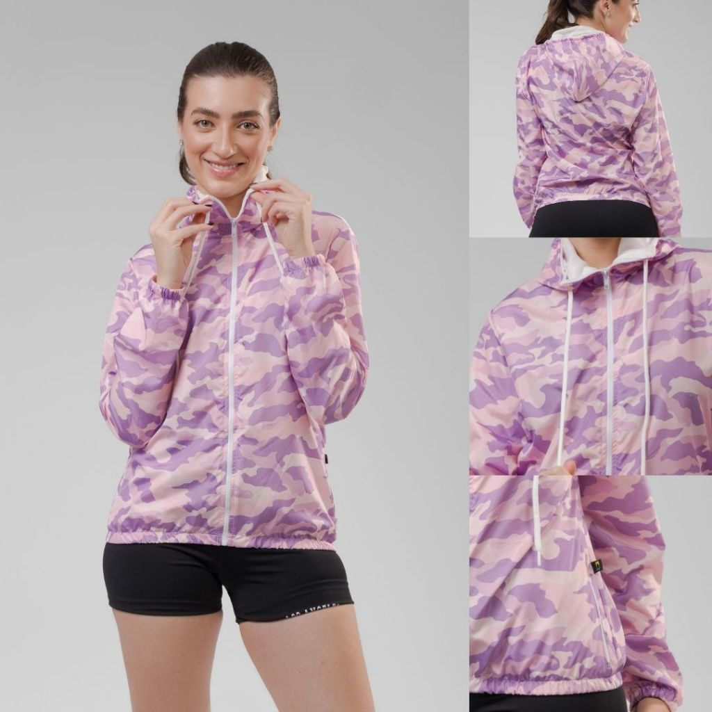 Jaqueta Corta Vento Feminina – Leve, Repelente à Água, FPU50 – Sportswear