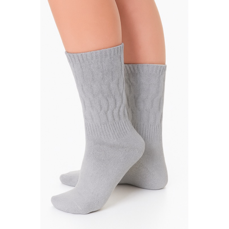 Kit 3 pares de meias unissex aeróbica grossa cano médio esporte yoga casual academia antiderrapante