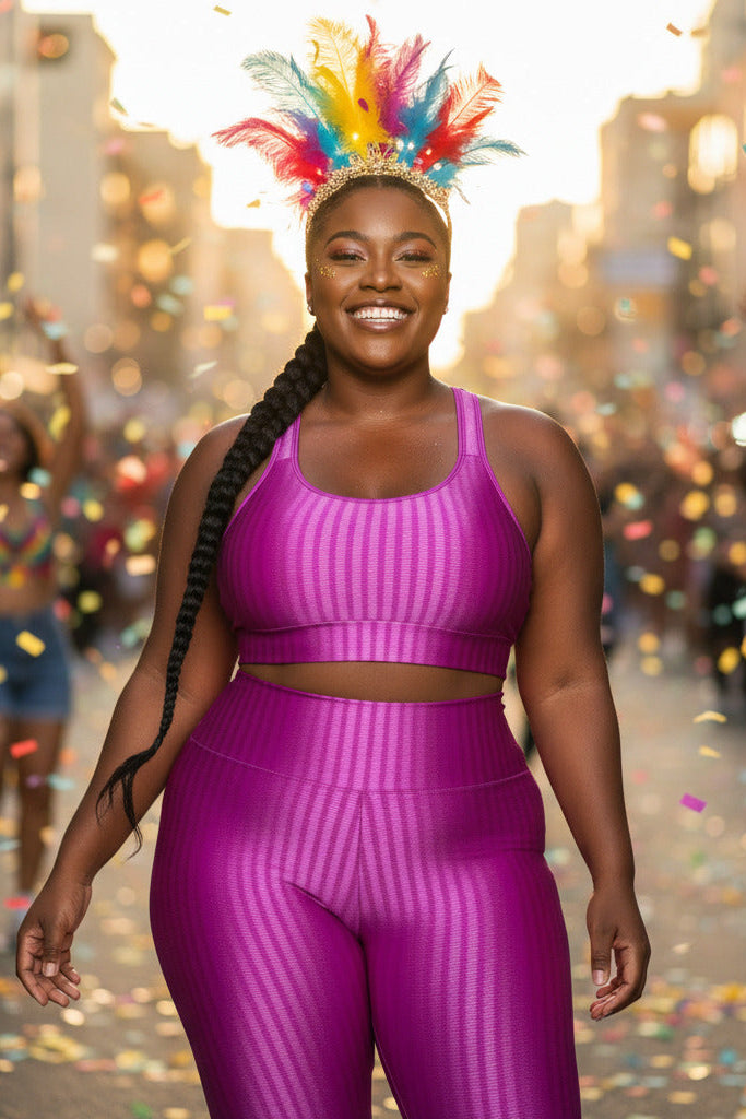 Conjunto Vibra Fitness Legging e Top em Poliamida (Plus Size)