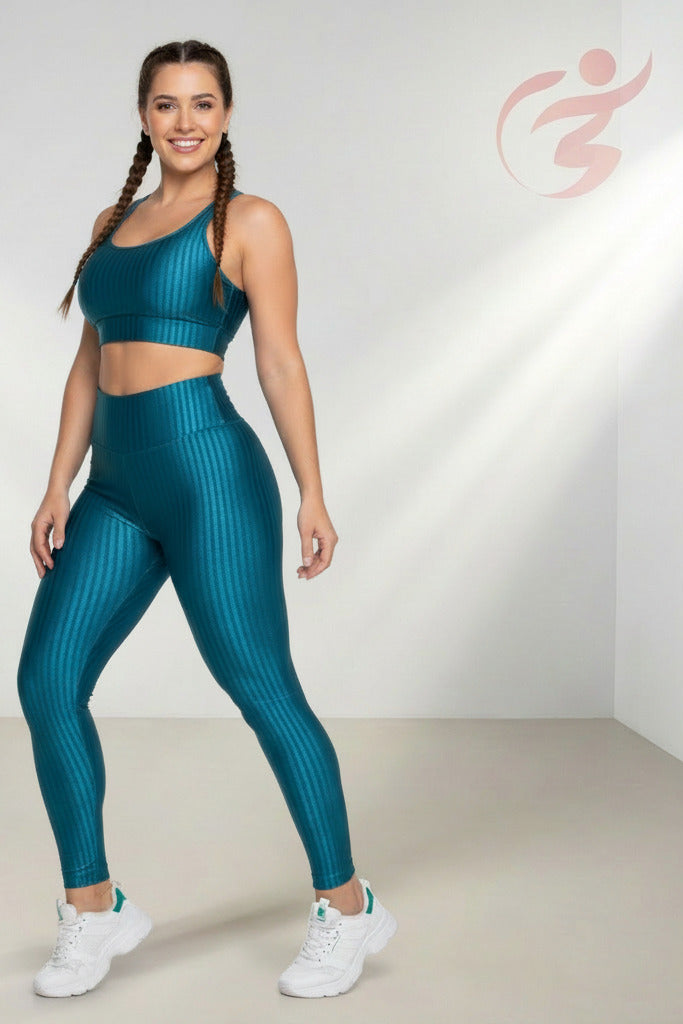 Conjunto Vibra Fitness Legging e Top Poliamida