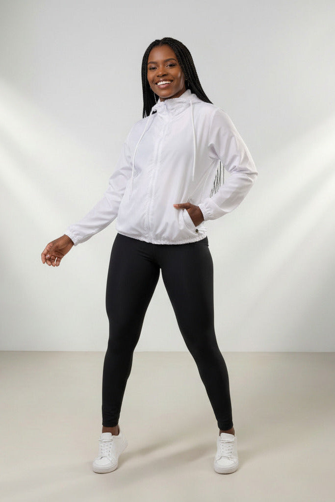 Jaqueta Corta Vento Feminina – Leve, Repelente à Água, FPU50 – Sportswear