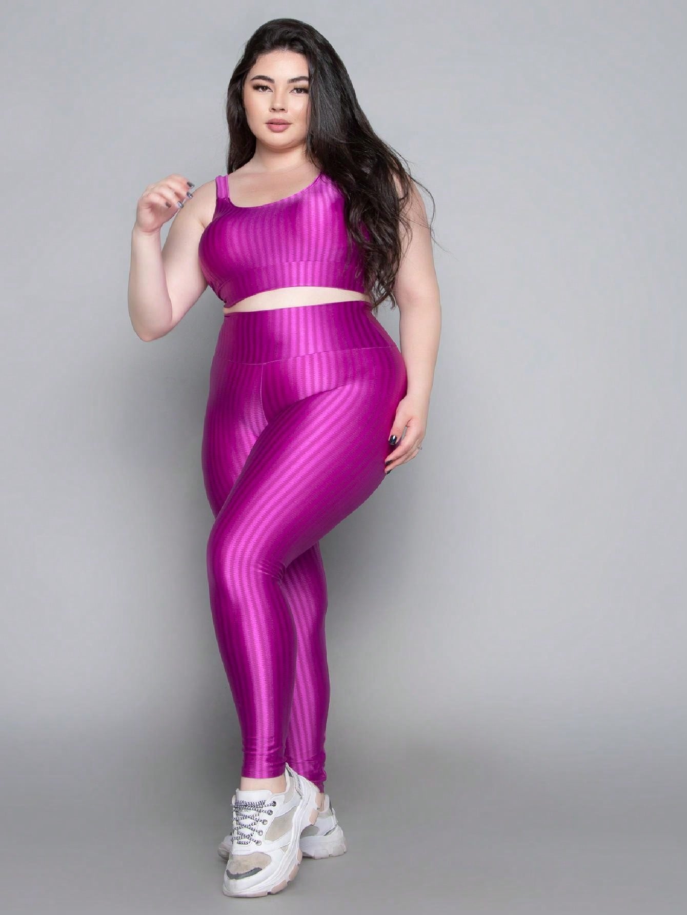 Vendedor IndicadoConjunto Fitness Top + Calça Plus Size New Zig 3D