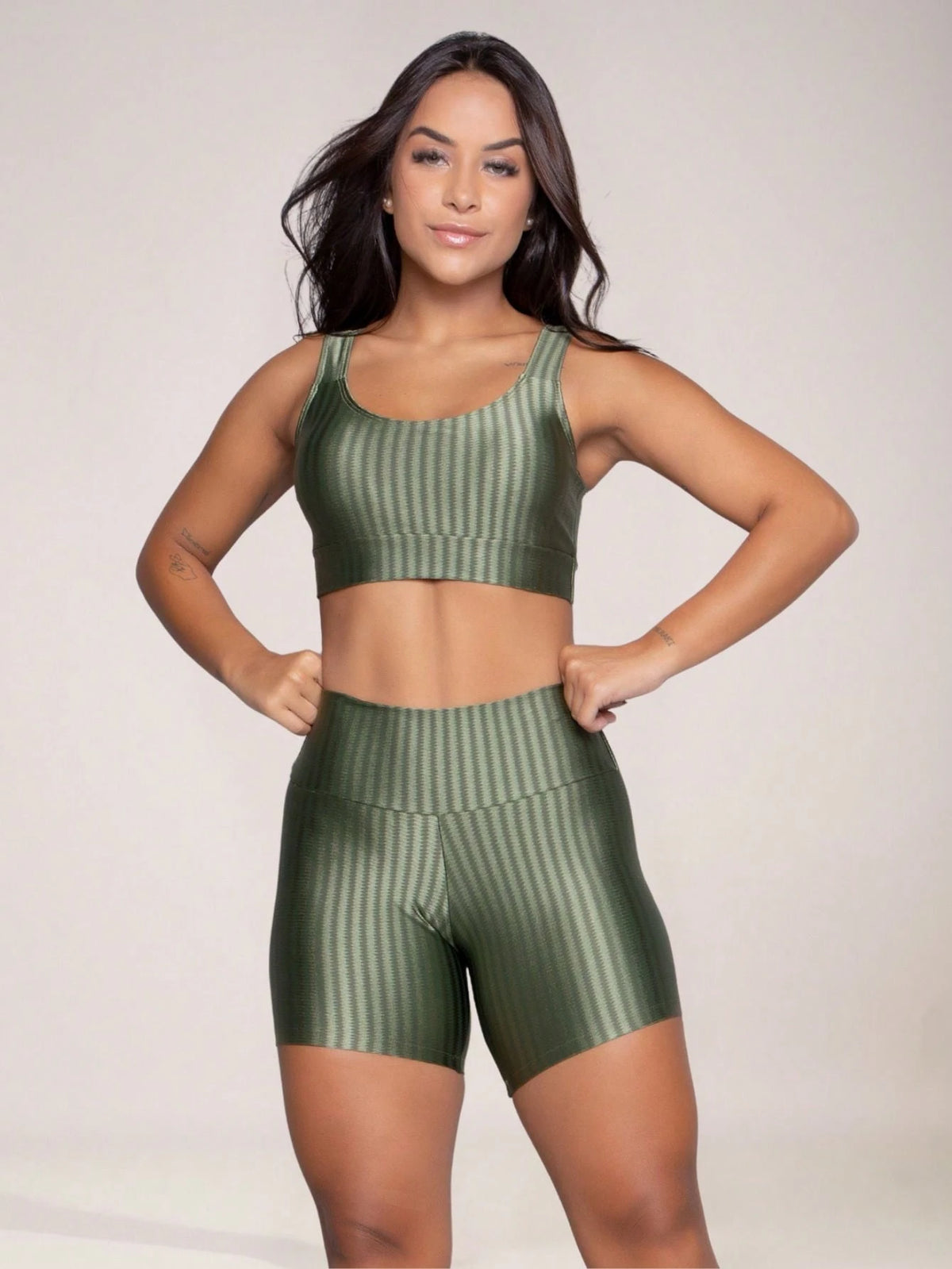Vendedor IndicadoConjunto Fitness Academia Top Bojo Removível e Short New Zig 3D