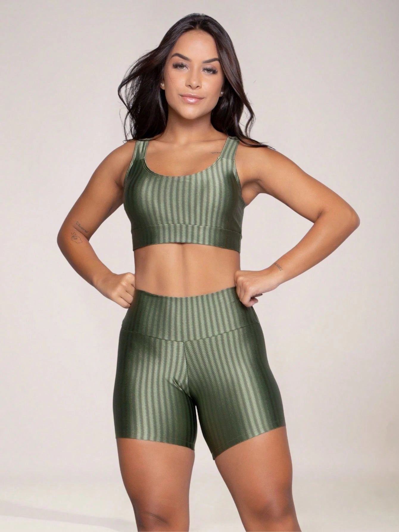 Vendedor IndicadoConjunto Fitness Academia Top Bojo Removível e Short New Zig 3D