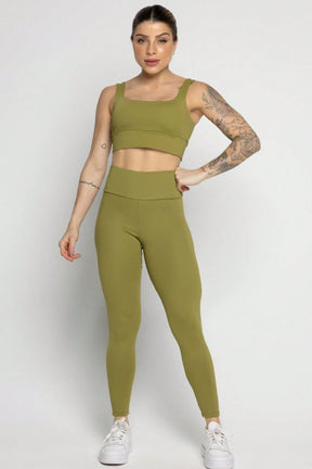 Vendedor IndicadoConjunto Fitness Zero Transparência Calça Legging + Top Cropped