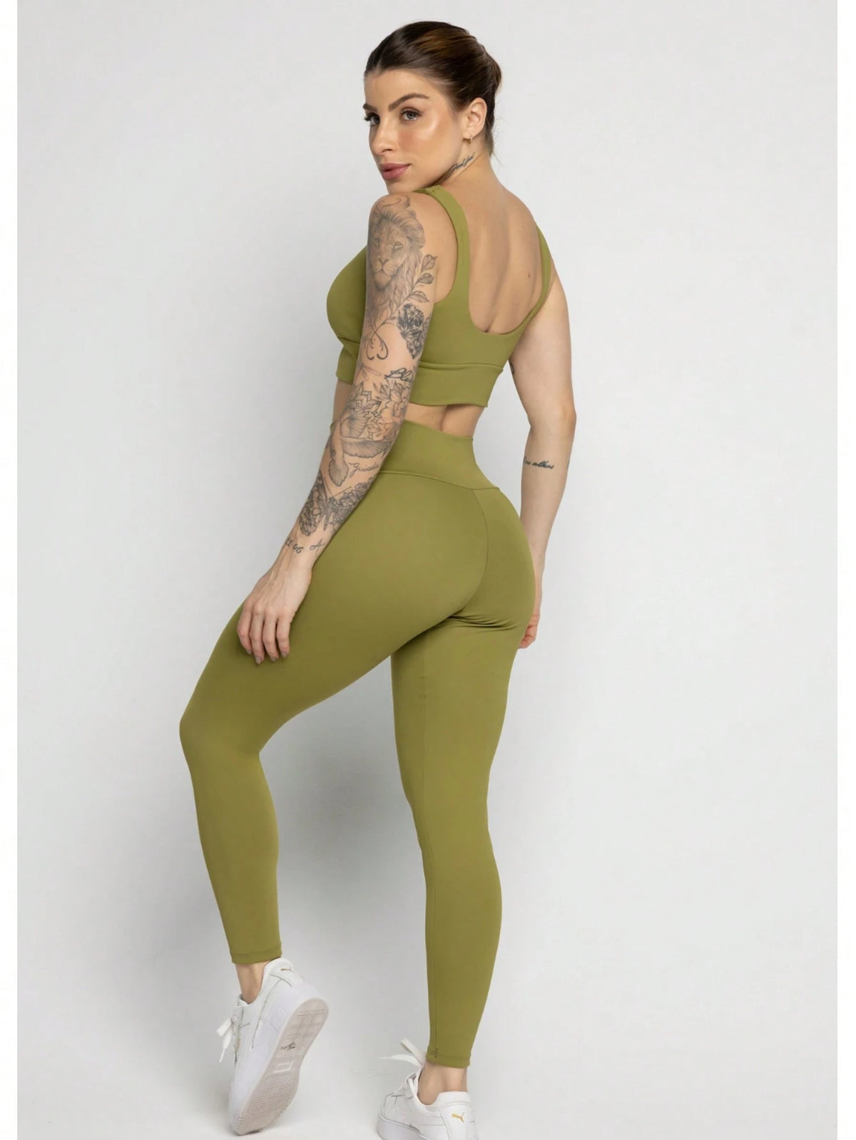 Vendedor IndicadoConjunto Fitness Zero Transparência Calça Legging + Top Cropped