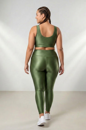 Conjunto Fitness Plus Size Canelado Premium – Top Alça Larga e Legging