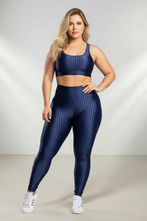 Conjunto Vibra Fitness Legging e Top em Poliamida (Plus Size)