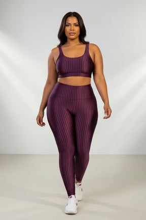 Conjunto Vibra Fitness Legging e Top em Poliamida (Plus Size)