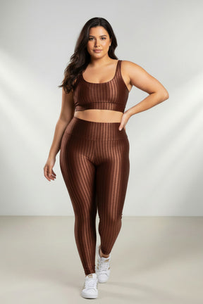Conjunto Vibra Fitness Legging e Top em Poliamida (Plus Size)
