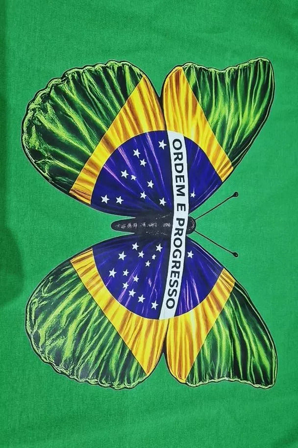 Camiseta Copa Brasil Borboleta - 100% Algodão