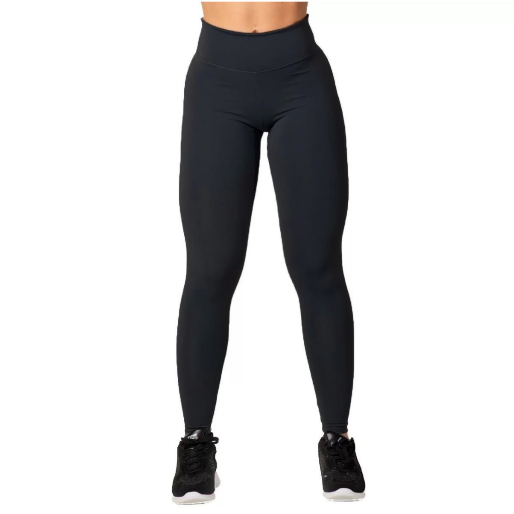Calça Legging Feminina Lisa em Poliamida | Alta Elasticidade e Toque Suave