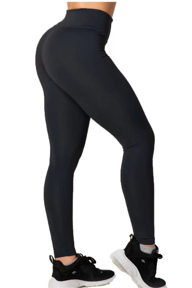Calça Legging Feminina Lisa em Poliamida | Alta Elasticidade e Toque Suave
