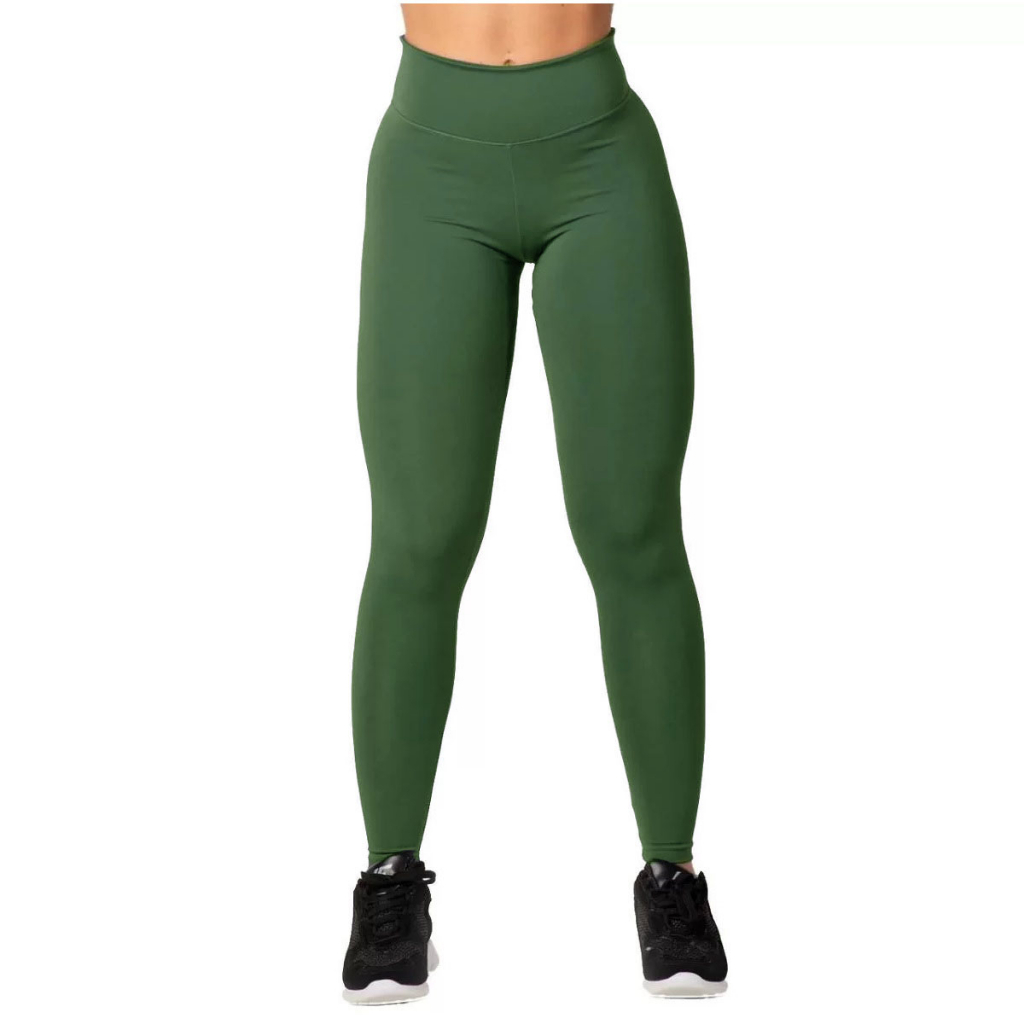 Calça Legging Feminina Lisa em Poliamida | Alta Elasticidade e Toque Suave