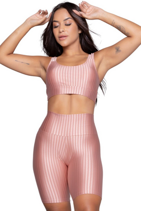 Conjunto Fitness Bermuda e Top em Poliamida