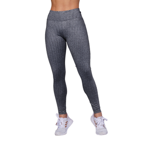 Calça Legging Fitness Poliamida Lisa com Cós Alto