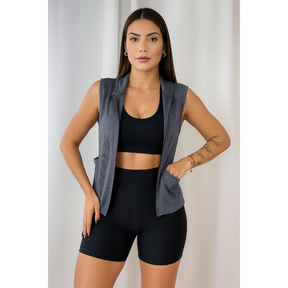 Colete Dry Fit para academia e ginastica com Touca