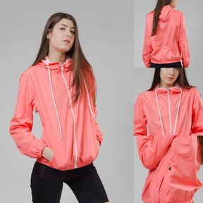 Jaqueta Corta Vento Feminina  – Leve, Repelente à Água, FPU50 – Sportswear