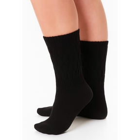 Kit 3 pares de meias unissex aeróbica grossa cano médio esporte yoga casual academia antiderrapante