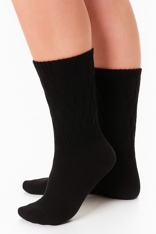 Kit 3 pares de meias unissex aeróbica grossa cano médio esporte yoga casual academia antiderrapante