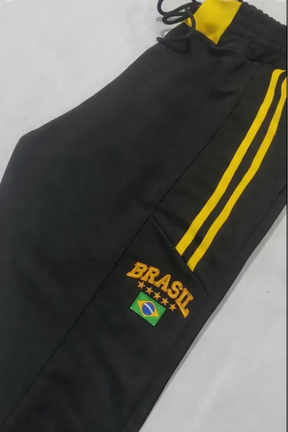CALÇA JOGGER MOLETON LEVE BRASIL BORDADA