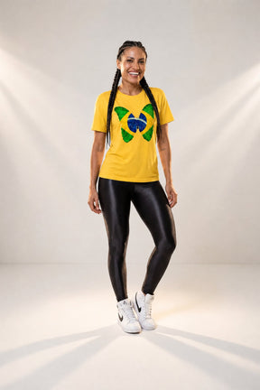 Camiseta Copa Brasil Borboleta - 100% Algodão