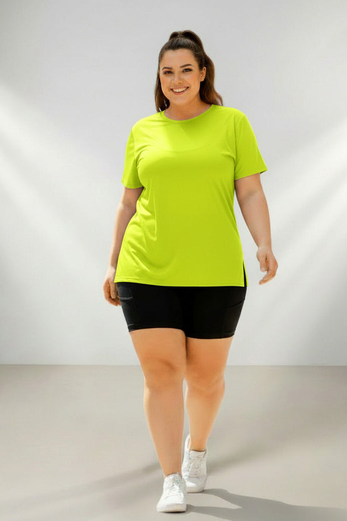 Camiseta Fitness Feminina Plus Size Tapa Bumbum