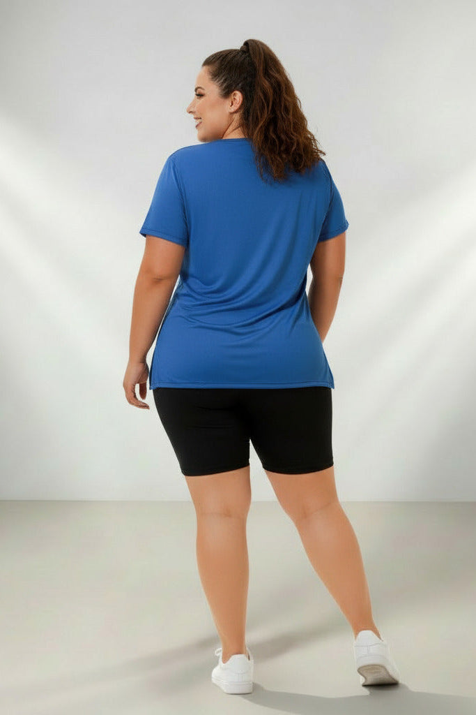 Camiseta Fitness Feminina Plus Size Tapa Bumbum
