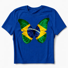 Camiseta Copa Brasil Borboleta - 100% Algodão
