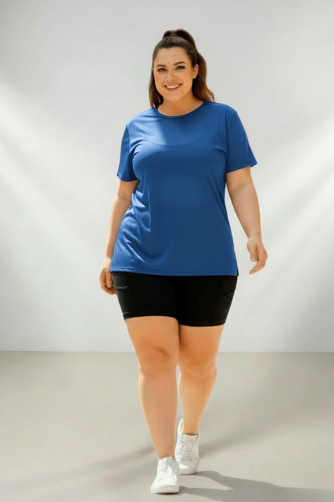 Camiseta Fitness Feminina Plus Size Tapa Bumbum