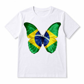 Camiseta Copa Brasil Borboleta - 100% Algodão