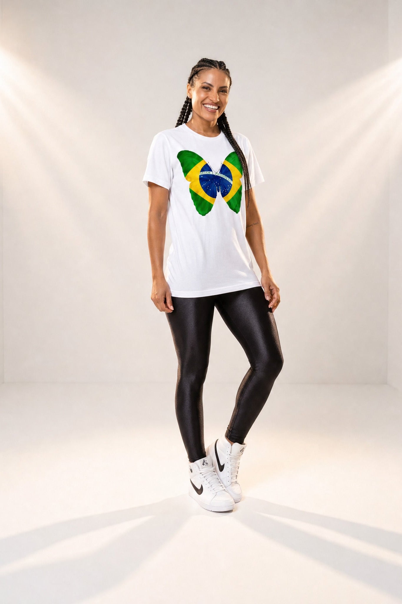 Camiseta Copa Brasil Borboleta - 100% Algodão