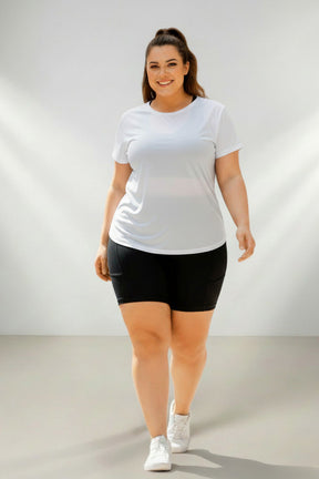 Camiseta Fitness Feminina Plus Size Tapa Bumbum