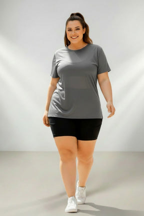 Camiseta Fitness Feminina Plus Size Tapa Bumbum