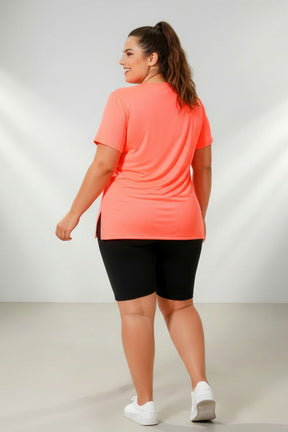 Camiseta Fitness Feminina Plus Size Tapa Bumbum