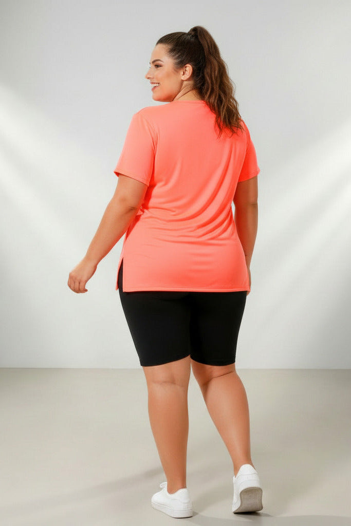 Camiseta Fitness Feminina Plus Size Tapa Bumbum