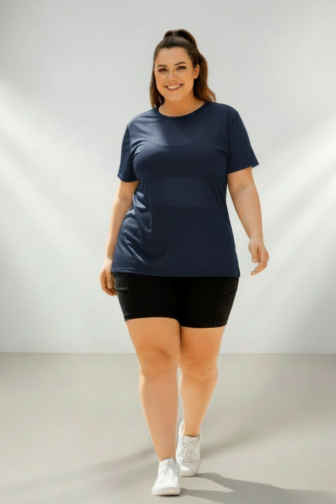 Camiseta Fitness Feminina Plus Size Tapa Bumbum