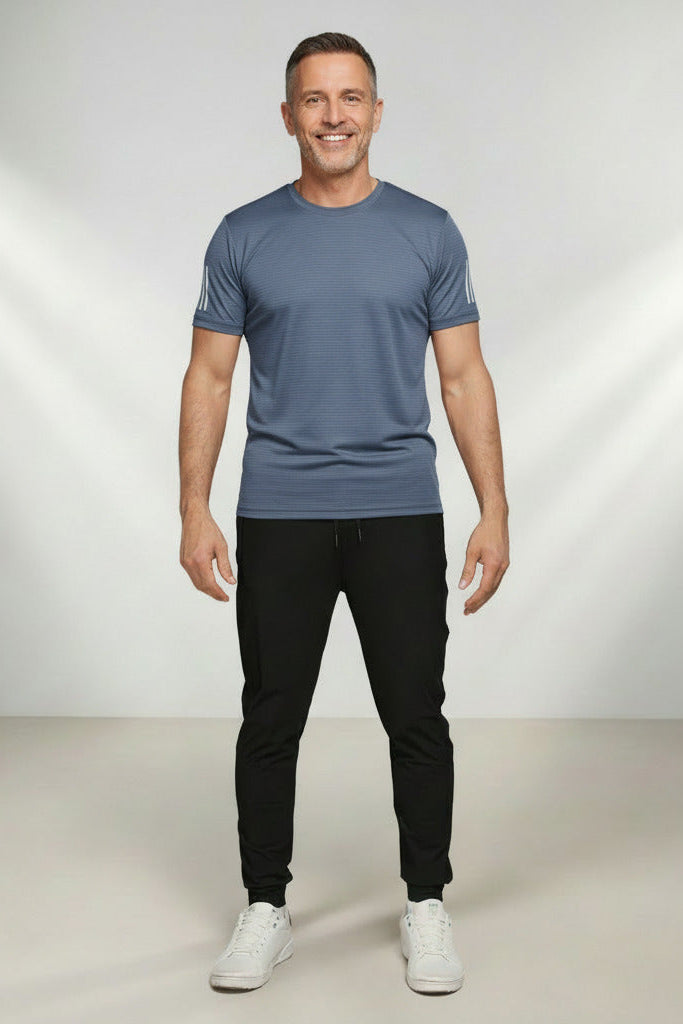 Camiseta Masculina De Seda Gelada (Tecnologia Ice Silk) – Slim Fit