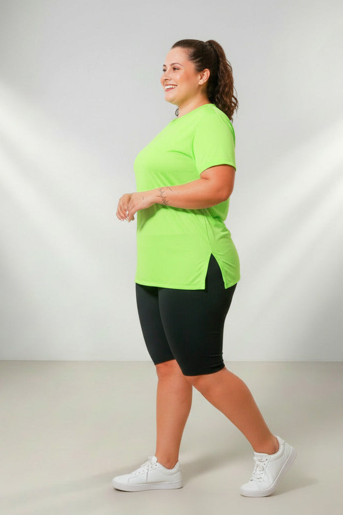 Camiseta Fitness Feminina Plus Size Tapa Bumbum