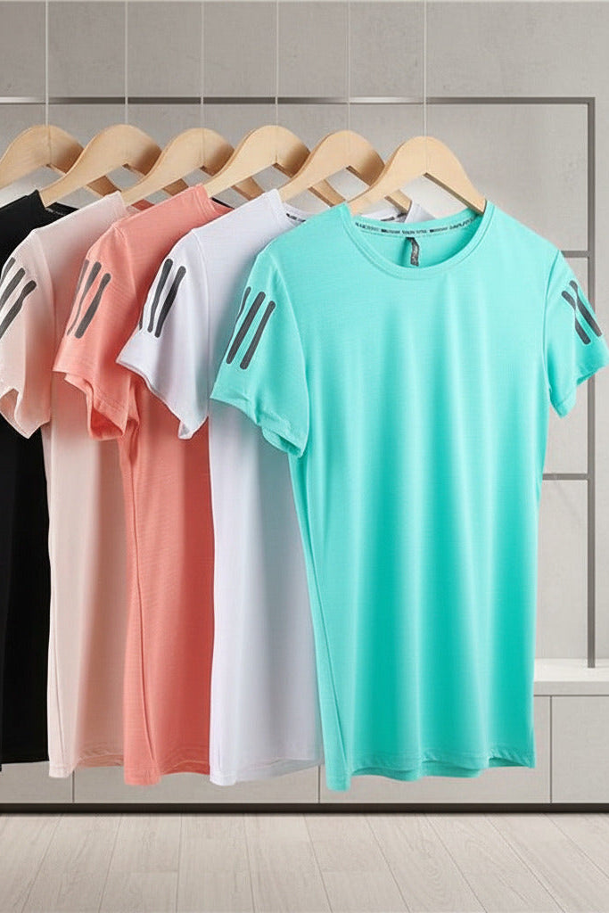 Camiseta Feminina De Seda Gelada (Tecnologia Ice Silk) – Slim Fit