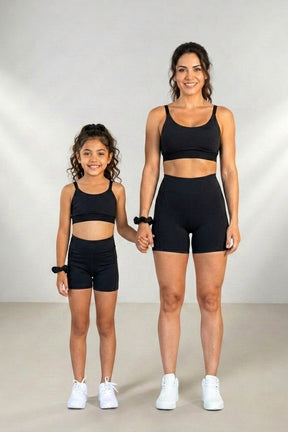 Conjunto Mãe e Filha Fitness - Top e Short -  Conexão, Estilo e Performance