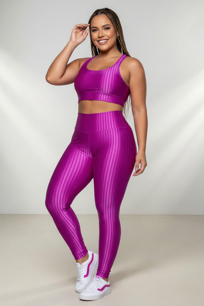 Conjunto Fitness Legging e Top Poliamida