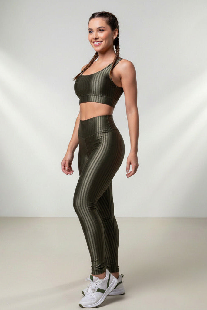 Conjunto Fitness Legging e Top Poliamida