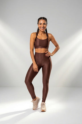 Legging Avulsa Cintura Alta Canelado Premium Poliamida