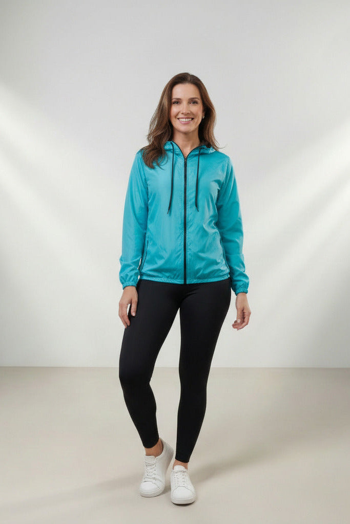 Jaqueta Corta Vento Feminina  – Leve, Repelente à Água, FPU50 – Sportswear