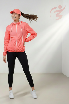Jaqueta Corta Vento Feminina  – Leve, Repelente à Água, FPU50 – Sportswear