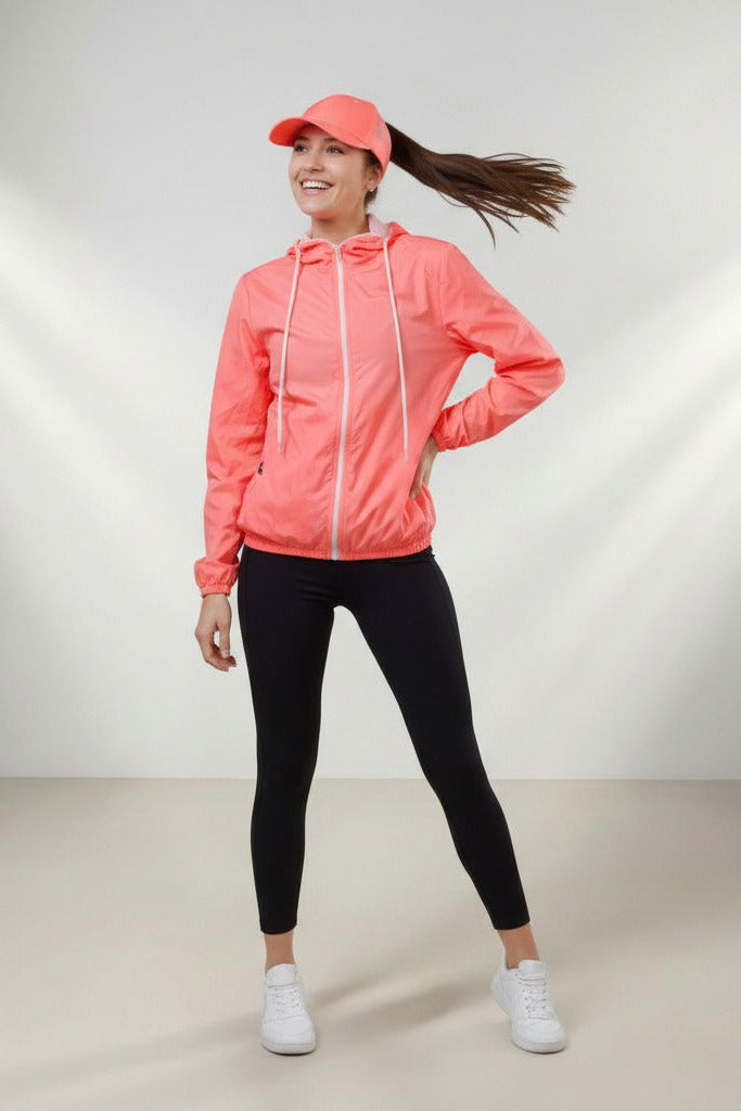 Jaqueta Corta Vento Feminina  – Leve, Repelente à Água, FPU50 – Sportswear